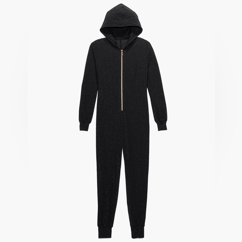 Savage X Fenty Sleep & Shine Hooded Onesie Black Large